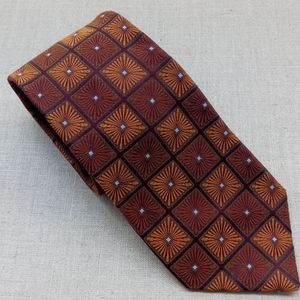 Ike Behar Geometric Pattern Silk Tie